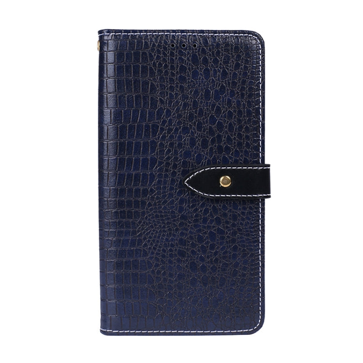 For Motorola Moto G100 idewei Crocodile Texture Horizontal Flip Leather Case with Holder & Card Slots & Wallet(Dark Blue) - Motorola Cases by idewei | Online Shopping UK | buy2fix