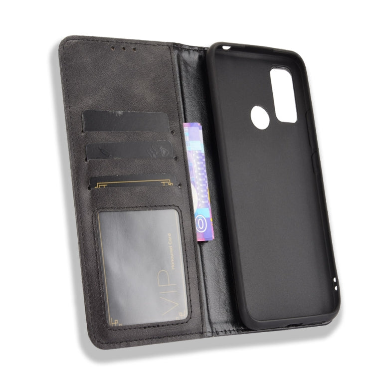 For Ulefone Note 10 Magnetic Buckle Retro Crazy Horse Texture Horizontal Flip Leather Case with Holder & Card Slots & Photo Frame(Black) by buy2fix