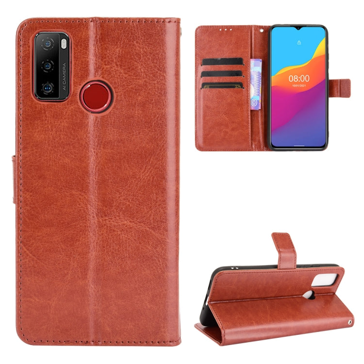 For Ulefone Note 10 Crazy Horse Texture Horizontal Flip Leather Case with Holder & Card Slots & Lanyard(Brown) by buy2fix