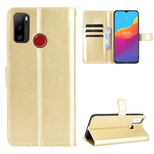 For Ulefone Note 10 Crazy Horse Texture Horizontal Flip Leather Case with Holder & Card Slots & Lanyard(Gold) by buy2fix