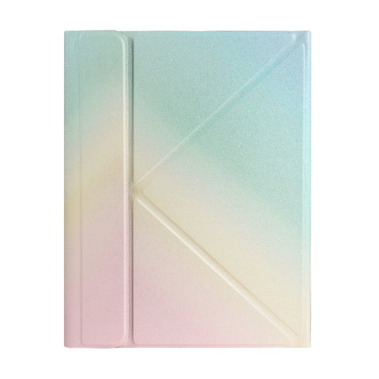 B09 Splittable Bluetooth Keyboard Leather Tablet Case with Triangle Holder & Pen Slot For iPad 10.2 2020 & 2019 / Pro 10.5 inch / Air 3 10.5 inch(Gradient Rainbow) by buy2fix