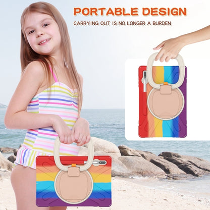 For Samsung Galaxy Tab S8+ / Tab S8 Plus / Tab S7 FE / Tab S7+ T970/T975 Silicone + PC Protective Case with Holder & Shoulder Strap(Colorful Red) by buy2fix