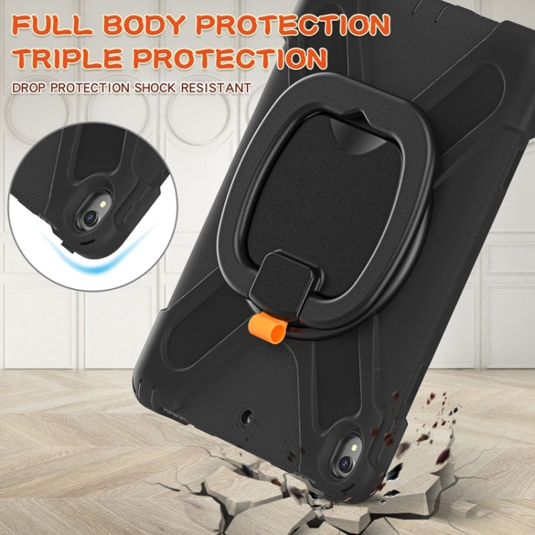 For iPad Pro 10.5 2017 / Air 10.5 2019 Silicone + PC Protective Case with Holder & Shoulder Strap(Black+Black) - iPad Air (2019) Cases by buy2fix | Online Shopping UK | buy2fix