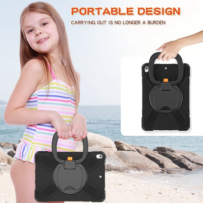 For iPad Pro 10.5 2017 / Air 10.5 2019 Silicone + PC Protective Case with Holder & Shoulder Strap(Black+Black) - iPad Air (2019) Cases by buy2fix | Online Shopping UK | buy2fix