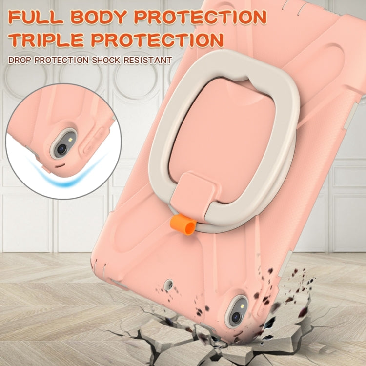 For iPad Pro 10.5 2017 / Air 10.5 2019 Silicone + PC Protective Case with Holder & Shoulder Strap(Rose Gold) - iPad Air (2019) Cases by buy2fix | Online Shopping UK | buy2fix