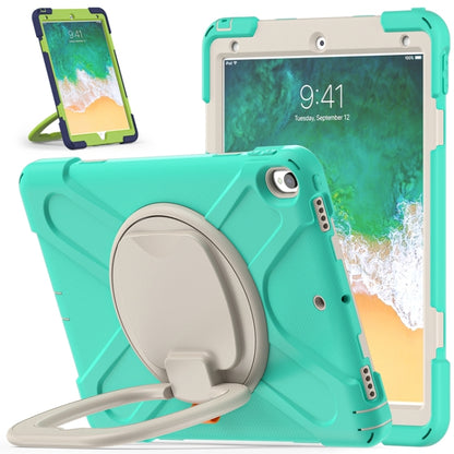 For iPad Pro 10.5 2017 / Air 10.5 2019 Silicone + PC Protective Case with Holder & Shoulder Strap(Mint Green) - iPad Air (2019) Cases by buy2fix | Online Shopping UK | buy2fix