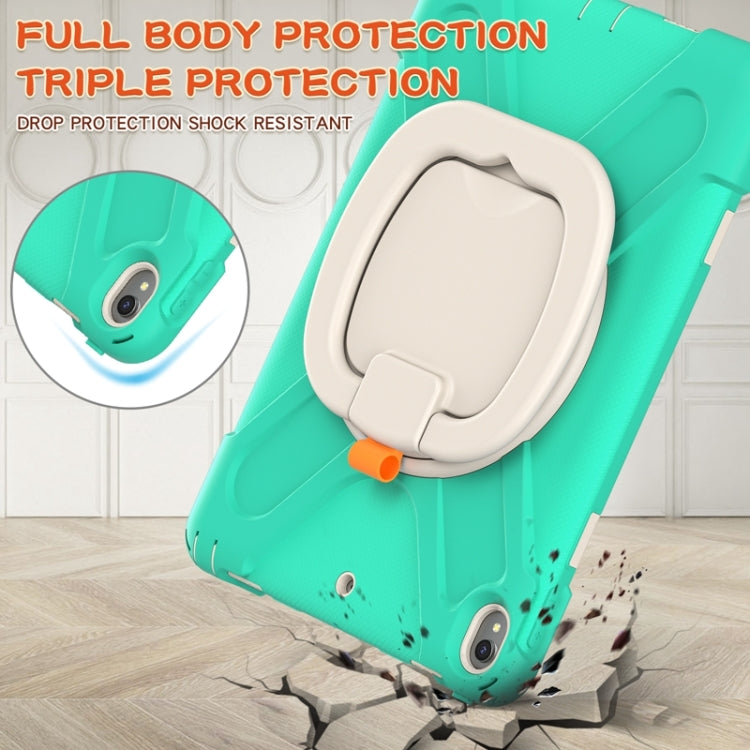 For iPad Pro 10.5 2017 / Air 10.5 2019 Silicone + PC Protective Case with Holder & Shoulder Strap(Mint Green) - iPad Air (2019) Cases by buy2fix | Online Shopping UK | buy2fix