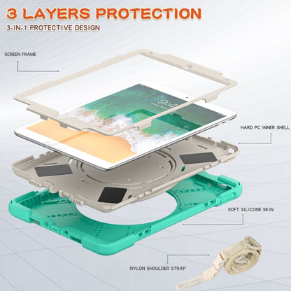 For iPad Pro 10.5 2017 / Air 10.5 2019 Silicone + PC Protective Case with Holder & Shoulder Strap(Mint Green) - iPad Air (2019) Cases by buy2fix | Online Shopping UK | buy2fix