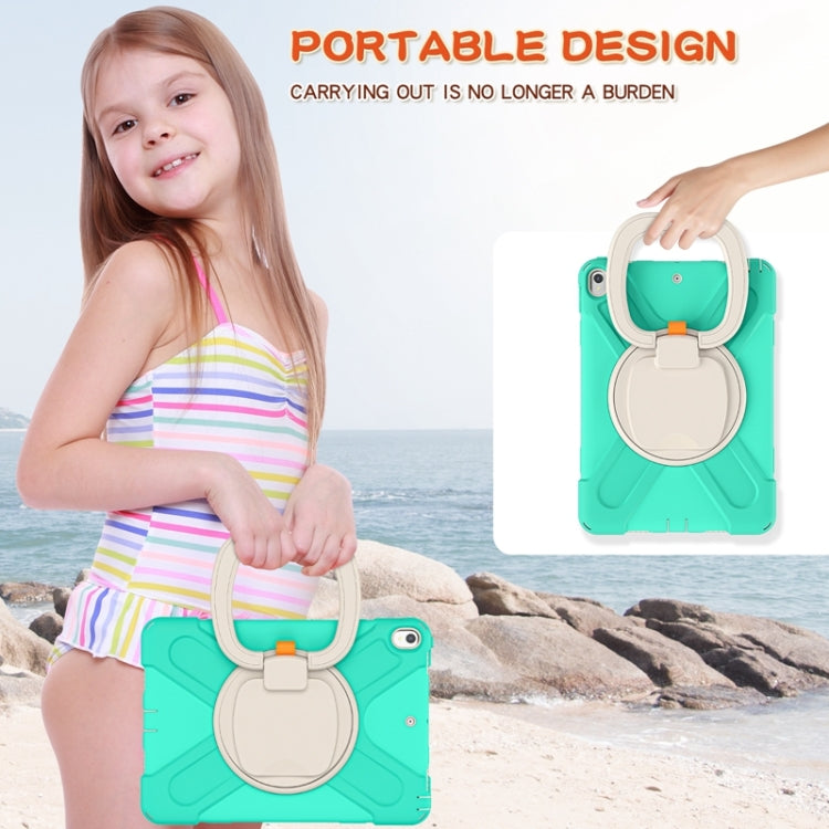 For iPad Pro 10.5 2017 / Air 10.5 2019 Silicone + PC Protective Case with Holder & Shoulder Strap(Mint Green) - iPad Air (2019) Cases by buy2fix | Online Shopping UK | buy2fix