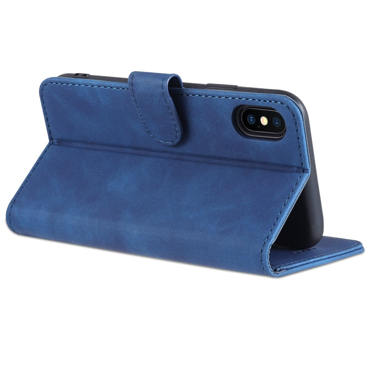 For iPhone X / XS AZNS Skin Feel Calf Texture Horizontal Flip Leather Case with Card Slots & Holder & Wallet(Brown) - More iPhone Cases by AZNS | Online Shopping UK | buy2fix