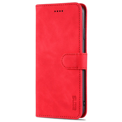 For iPhone XS Max AZNS Skin Feel Calf Texture Horizontal Flip Leather Case with Card Slots & Holder & Wallet(Red) - More iPhone Cases by AZNS | Online Shopping UK | buy2fix