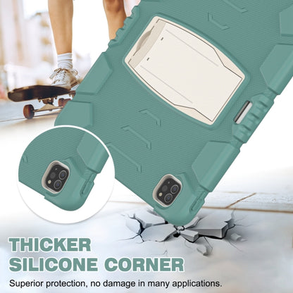 For iPad Pro 12.9 2020 3-Layer Protection  Screen Frame + PC + Silicone Shockproof Combination Tablet Case with Holder(Emerald Green) - iPad Pro 12.9 (2020) Cases by buy2fix | Online Shopping UK | buy2fix