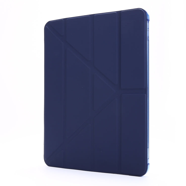 For iPad Pro 11 2022 / 2021 Multi-folding Horizontal Flip PU Leather + Shockproof TPU Tablet Case with Holder & Pen Slot(Dark Blue) - iPad Pro 11 (2022/2021) Cases by buy2fix | Online Shopping UK | buy2fix