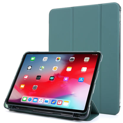 For iPad Pro 11 2022 / 2021 Multi-folding Horizontal Flip PU Leather + Shockproof Airbag TPU Tablet Case with Holder & Pen Slot & Wake-up / Sleep Function(Deep Green) - iPad Pro 11 (2022/2021) Cases by buy2fix | Online Shopping UK | buy2fix