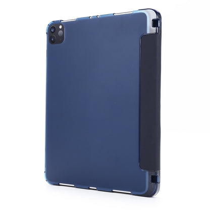 For iPad Pro 11 2022 / 2021 Multi-folding Horizontal Flip PU Leather + Shockproof Airbag TPU Tablet Case with Holder & Pen Slot & Wake-up / Sleep Function(Dark Blue) - iPad Pro 11 (2022/2021) Cases by buy2fix | Online Shopping UK | buy2fix
