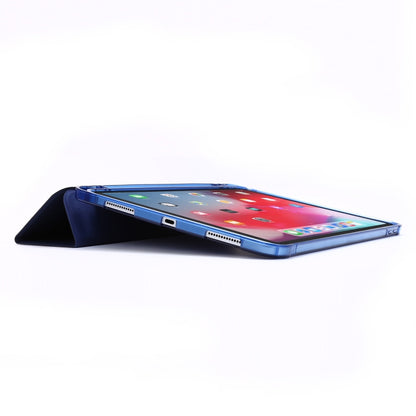 For iPad Pro 11 2022 / 2021 Multi-folding Horizontal Flip PU Leather + Shockproof Airbag TPU Tablet Case with Holder & Pen Slot & Wake-up / Sleep Function(Dark Blue) - iPad Pro 11 (2022/2021) Cases by buy2fix | Online Shopping UK | buy2fix