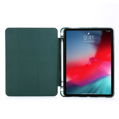 For iPad Pro 11 2022 / 2021 Multi-folding Horizontal Flip PU Leather + Shockproof Airbag TPU Tablet Case with Holder & Pen Slot & Wake-up / Sleep Function(Dark Blue) - iPad Pro 11 (2022/2021) Cases by buy2fix | Online Shopping UK | buy2fix