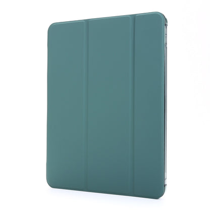 For iPad Pro 12.9 2022 / 2021 Multi-folding Horizontal Flip PU Leather + Shockproof Airbag TPU Tablet Case with Holder & Pen Slot & Wake-up / Sleep Function(Deep Green) - iPad Pro 12.9 (2022/2021) Cases by buy2fix | Online Shopping UK | buy2fix