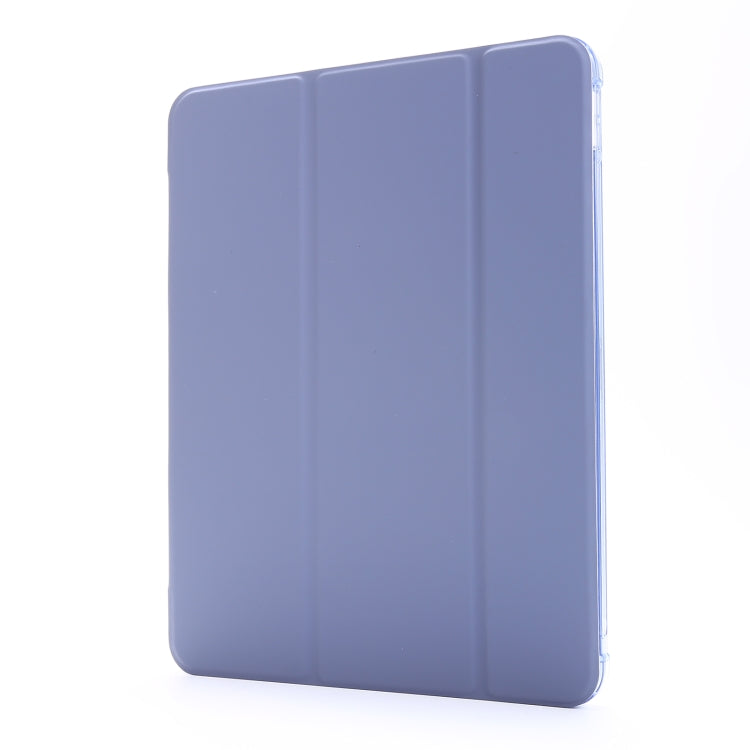 For iPad Pro 12.9 2022 / 2021 Multi-folding Horizontal Flip PU Leather + Shockproof Airbag TPU Tablet Case with Holder & Pen Slot & Wake-up / Sleep Function(Purple) - iPad Pro 12.9 (2022/2021) Cases by buy2fix | Online Shopping UK | buy2fix