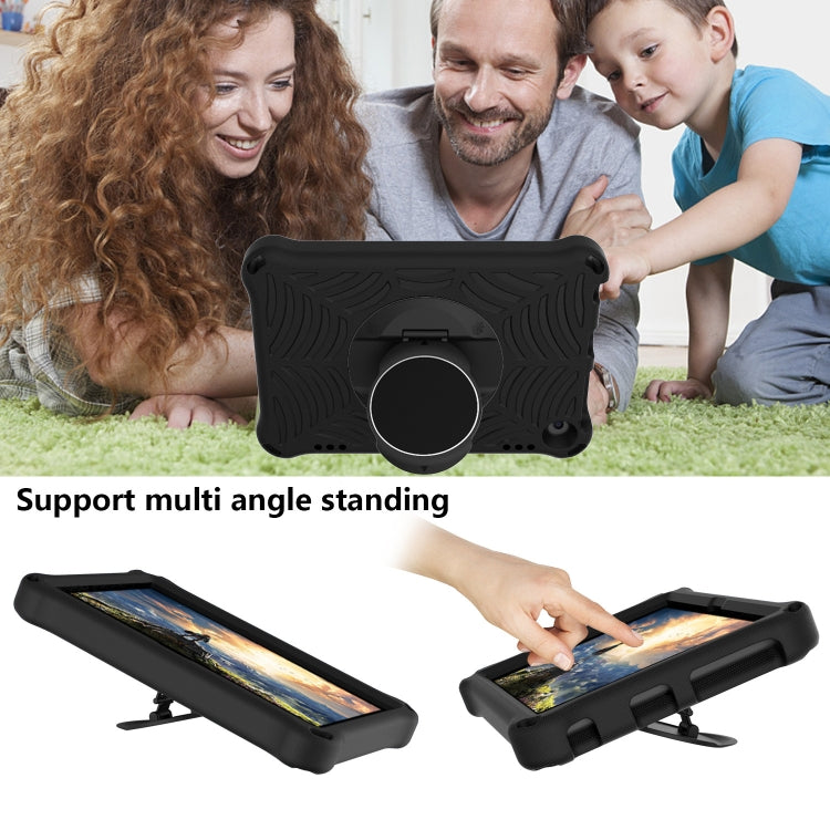 For Amazon Kindle Fire HD 8 2020 Spider King EVA Protective Case with Adjustable Shoulder Strap & Holder(Black) - Amazon by buy2fix | Online Shopping UK | buy2fix