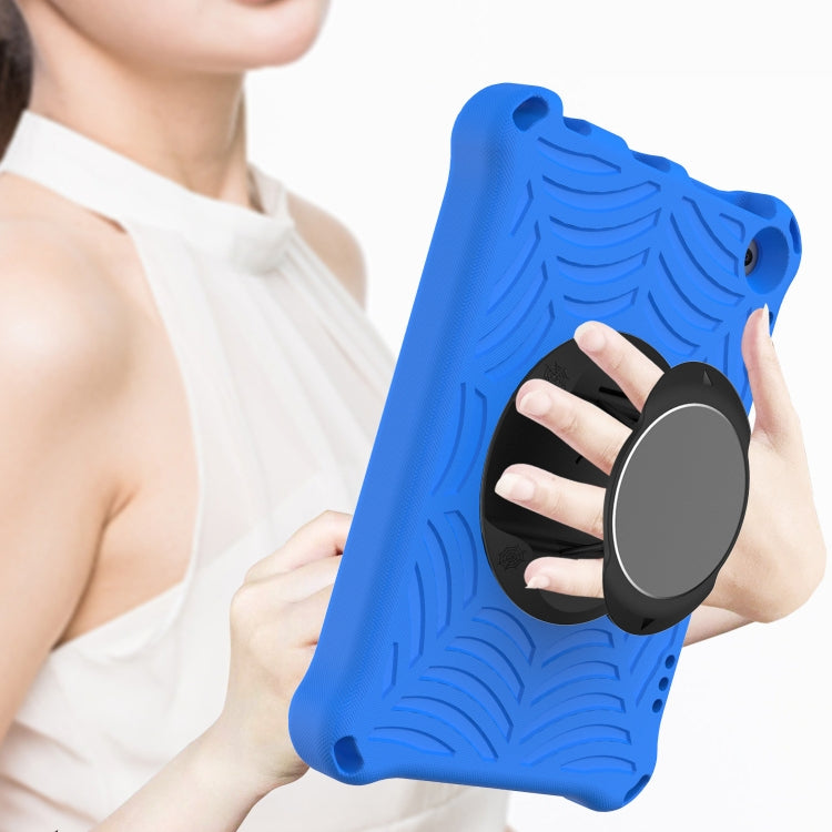 For Amazon Kindle Fire HD 8 2020 Spider King EVA Protective Case with Adjustable Shoulder Strap & Holder(Blue) - Amazon by buy2fix | Online Shopping UK | buy2fix