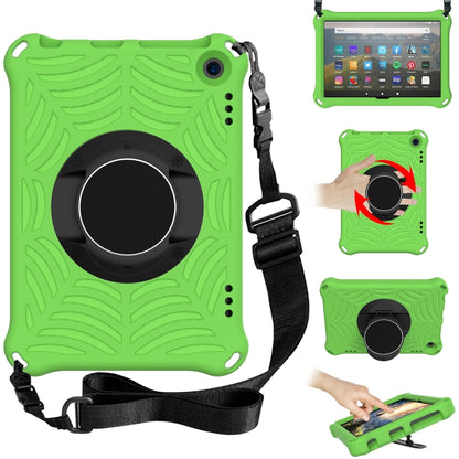 For Amazon Kindle Fire HD 8 2020 Spider King EVA Protective Case with Adjustable Shoulder Strap & Holder(Green) - Amazon by buy2fix | Online Shopping UK | buy2fix