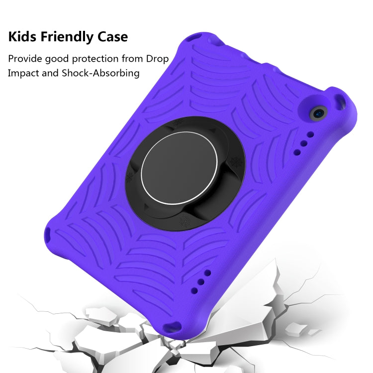 For Amazon Kindle Fire HD 8 2020 Spider King EVA Protective Case with Adjustable Shoulder Strap & Holder(Purple) - Amazon by buy2fix | Online Shopping UK | buy2fix