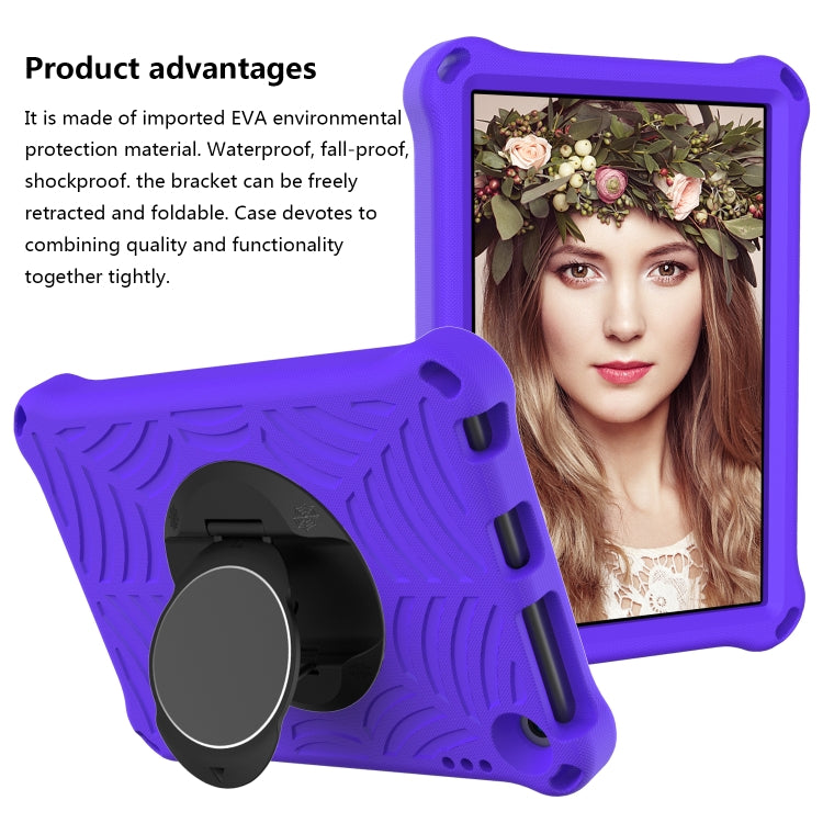 For Amazon Kindle Fire HD 8 2020 Spider King EVA Protective Case with Adjustable Shoulder Strap & Holder(Purple) - Amazon by buy2fix | Online Shopping UK | buy2fix