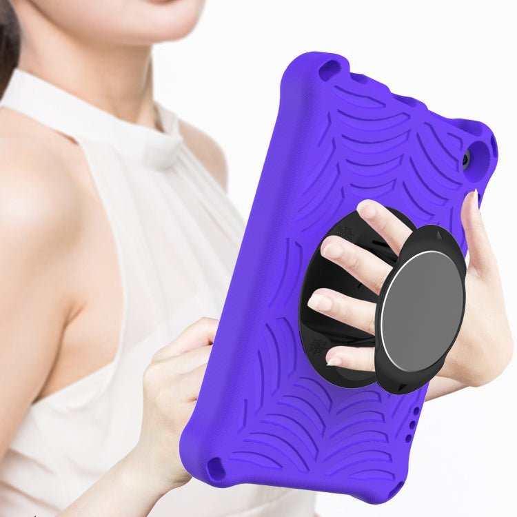 For Amazon Kindle Fire HD 8 2020 Spider King EVA Protective Case with Adjustable Shoulder Strap & Holder(Purple) - Amazon by buy2fix | Online Shopping UK | buy2fix