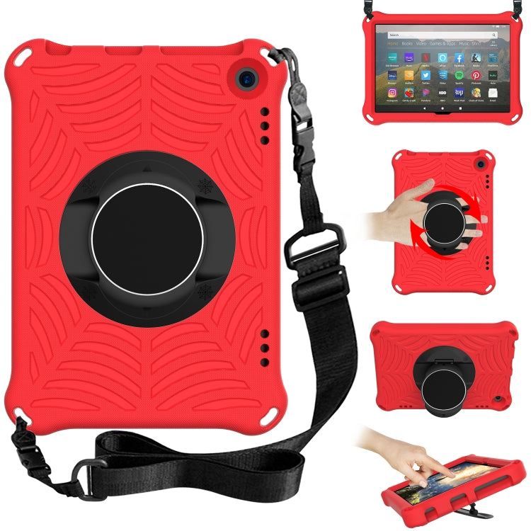 For Amazon Kindle Fire HD 8 2020 Spider King EVA Protective Case with Adjustable Shoulder Strap & Holder(Red) - Amazon by buy2fix | Online Shopping UK | buy2fix