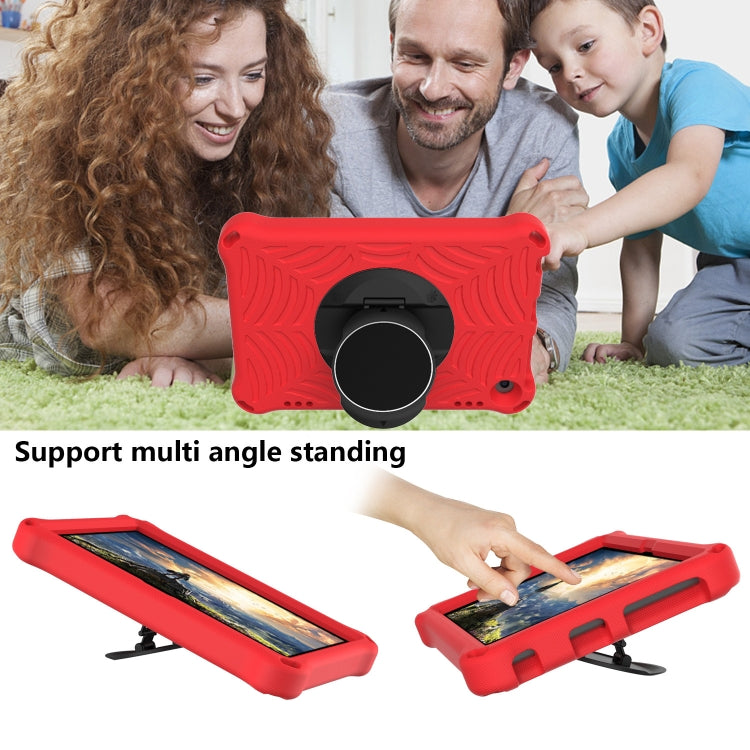 For Amazon Kindle Fire HD 8 2020 Spider King EVA Protective Case with Adjustable Shoulder Strap & Holder(Red) - Amazon by buy2fix | Online Shopping UK | buy2fix