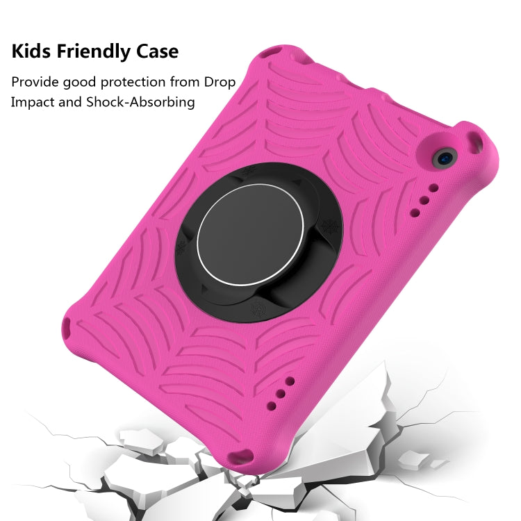 For Amazon Kindle Fire HD 8 2020 Spider King EVA Protective Case with Adjustable Shoulder Strap & Holder(Rose Red) - Amazon by buy2fix | Online Shopping UK | buy2fix