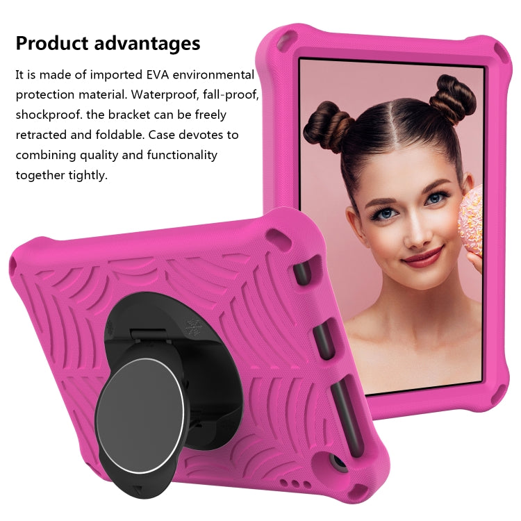 For Amazon Kindle Fire HD 8 2020 Spider King EVA Protective Case with Adjustable Shoulder Strap & Holder(Rose Red) - Amazon by buy2fix | Online Shopping UK | buy2fix