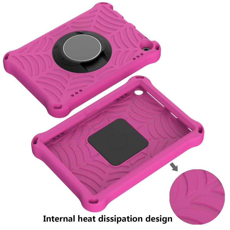 For Amazon Kindle Fire HD 8 2020 Spider King EVA Protective Case with Adjustable Shoulder Strap & Holder(Rose Red) - Amazon by buy2fix | Online Shopping UK | buy2fix