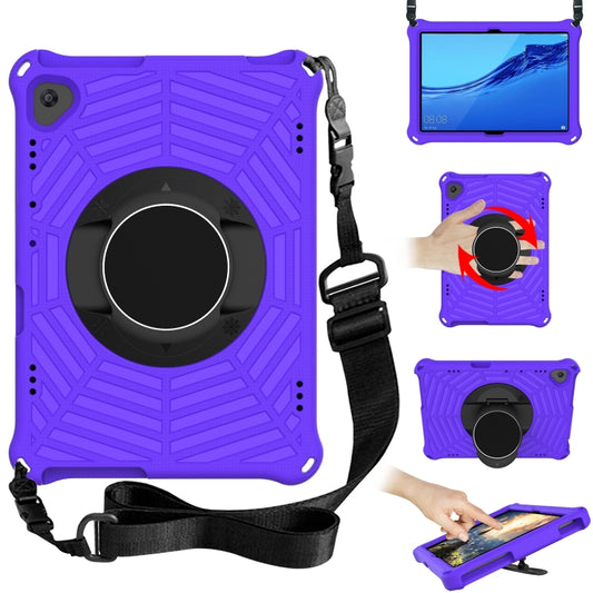For Huawei MediaPad T5 Spider King EVA Protective Case with Adjustable Shoulder Strap & Holder(Purple) - Huawei by buy2fix | Online Shopping UK | buy2fix