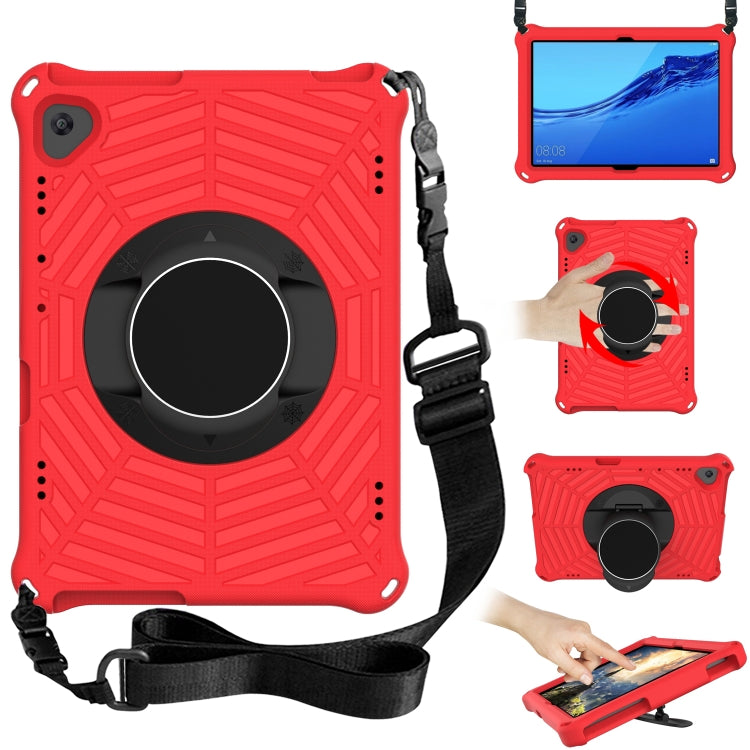 For Huawei MediaPad T5 Spider King EVA Protective Case with Adjustable Shoulder Strap & Holder(Red) - Huawei by buy2fix | Online Shopping UK | buy2fix