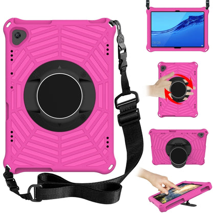 For Huawei MediaPad T5 Spider King EVA Protective Case with Adjustable Shoulder Strap & Holder(Rose Red) - Huawei by buy2fix | Online Shopping UK | buy2fix