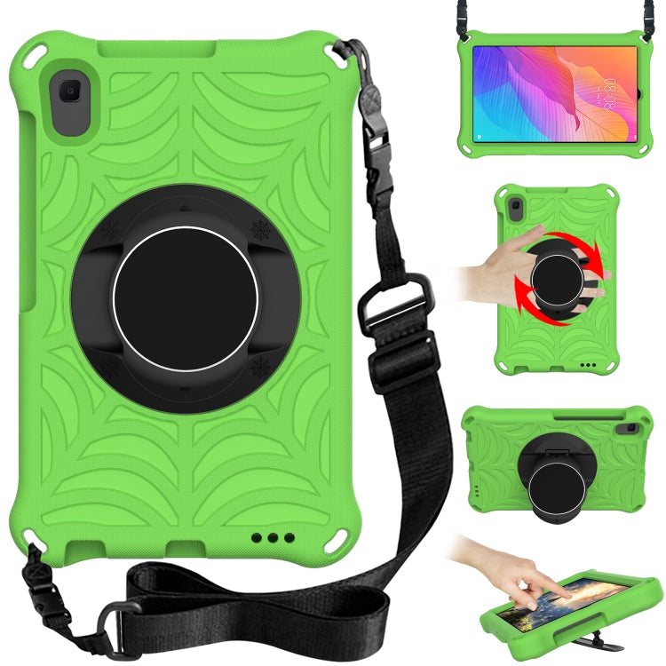 For Huawei MatePad T 8 8.0 inch Spider King EVA Protective Case with Adjustable Shoulder Strap & Holder(Green) - Huawei by buy2fix | Online Shopping UK | buy2fix
