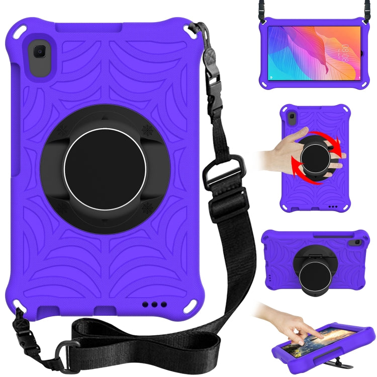 For Huawei MatePad T 8 8.0 inch Spider King EVA Protective Case with Adjustable Shoulder Strap & Holder(Purple) - Huawei by buy2fix | Online Shopping UK | buy2fix