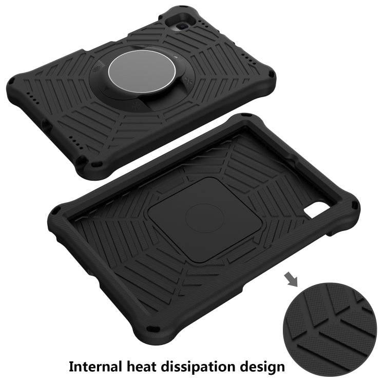 For Lenovo M10 Plus TB-X606F Spider King EVA Protective Case with Adjustable Shoulder Strap & Holder(Black) - Lenovo by buy2fix | Online Shopping UK | buy2fix