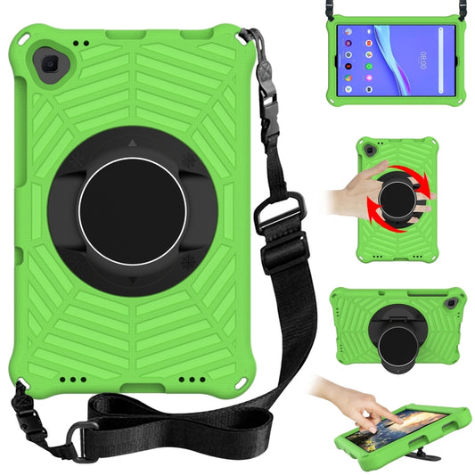 For Lenovo M10 Plus TB-X606F Spider King EVA Protective Case with Adjustable Shoulder Strap & Holder(Green) - Lenovo by buy2fix | Online Shopping UK | buy2fix