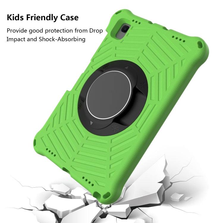 For Lenovo M10 Plus TB-X606F Spider King EVA Protective Case with Adjustable Shoulder Strap & Holder(Green) - Lenovo by buy2fix | Online Shopping UK | buy2fix