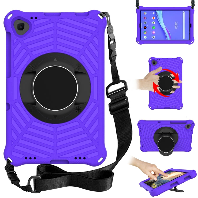 For Lenovo M10 Plus TB-X606F Spider King EVA Protective Case with Adjustable Shoulder Strap & Holder(Purple) - Lenovo by buy2fix | Online Shopping UK | buy2fix