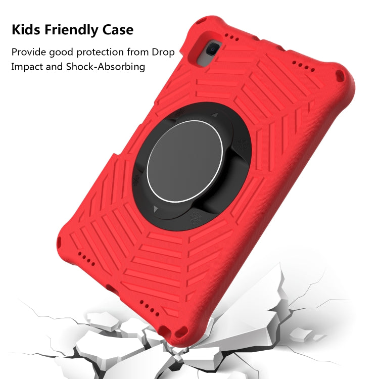 For Lenovo M10 Plus TB-X606F Spider King EVA Protective Case with Adjustable Shoulder Strap & Holder(Red) - Lenovo by buy2fix | Online Shopping UK | buy2fix