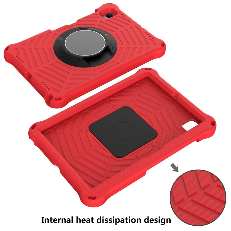 For Lenovo M10 Plus TB-X606F Spider King EVA Protective Case with Adjustable Shoulder Strap & Holder(Red) - Lenovo by buy2fix | Online Shopping UK | buy2fix