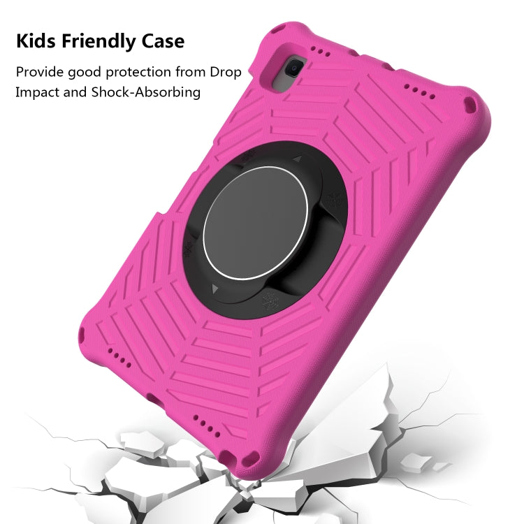 For Lenovo M10 Plus TB-X606F Spider King EVA Protective Case with Adjustable Shoulder Strap & Holder(Rose Red) - Lenovo by buy2fix | Online Shopping UK | buy2fix