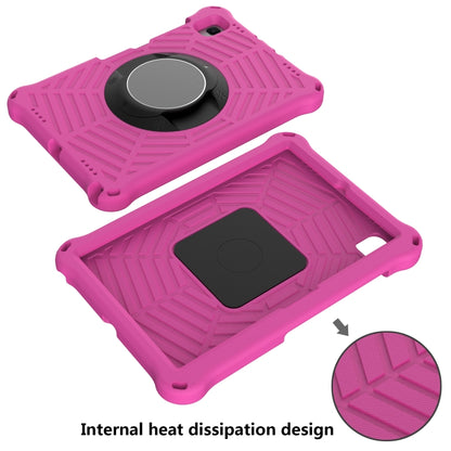 For Lenovo M10 Plus TB-X606F Spider King EVA Protective Case with Adjustable Shoulder Strap & Holder(Rose Red) - Lenovo by buy2fix | Online Shopping UK | buy2fix