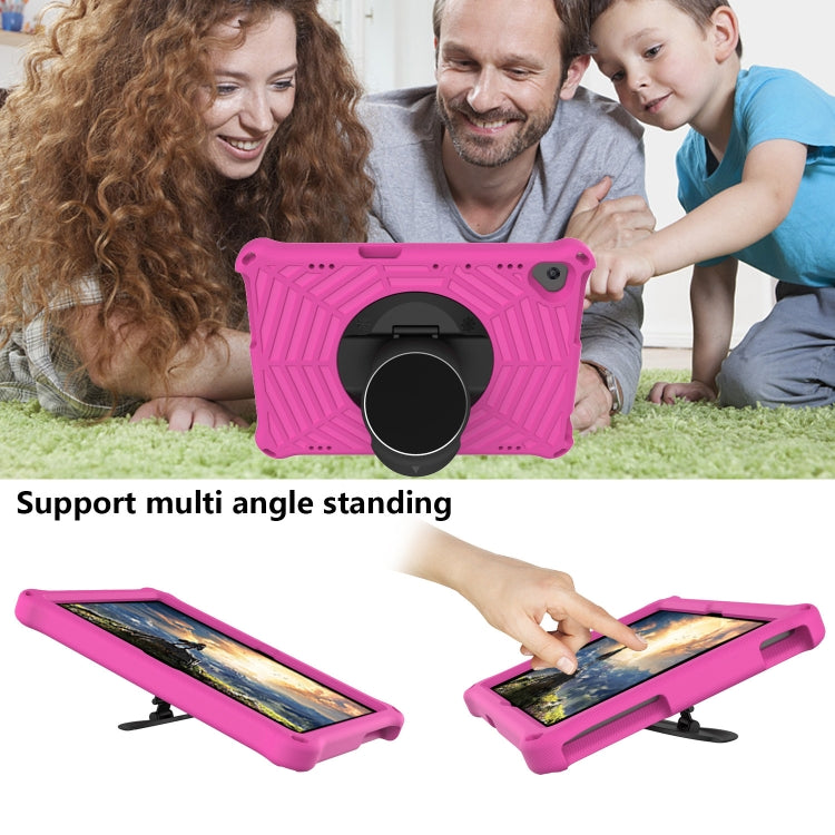 For Lenovo M10 FHD REL TB-X605FC / TB-X605LC Spider King EVA Protective Case with Adjustable Shoulder Strap & Holder(Rose Red) - Lenovo by buy2fix | Online Shopping UK | buy2fix