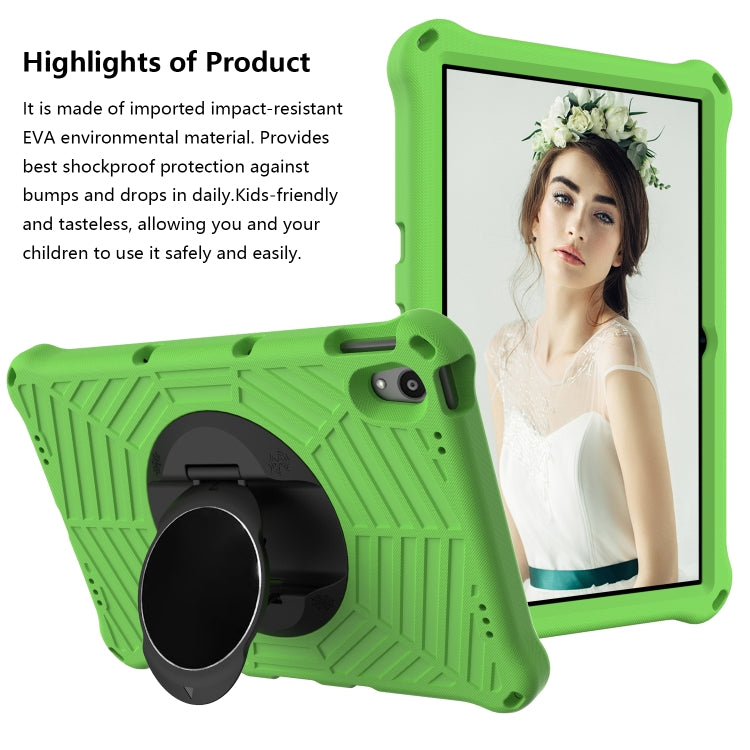 For Lenovo Tab P11 TB-J606F / XiaoXin Pad 11 Spider King EVA Protective Case with Adjustable Shoulder Strap & Holder(Green) - Lenovo by buy2fix | Online Shopping UK | buy2fix
