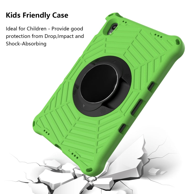 For Lenovo Tab P11 TB-J606F / XiaoXin Pad 11 Spider King EVA Protective Case with Adjustable Shoulder Strap & Holder(Green) - Lenovo by buy2fix | Online Shopping UK | buy2fix